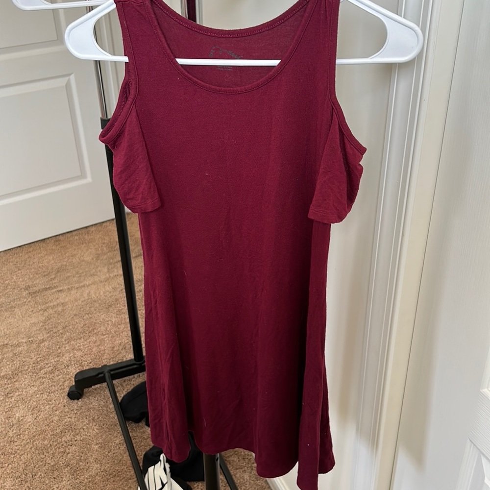 Burgundy dress